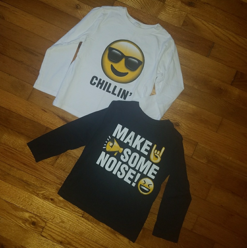 Emoji T's! Long sleeve size 4T.